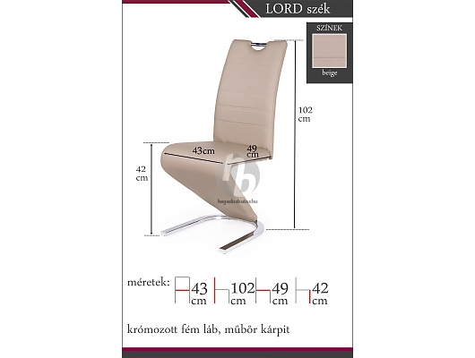 Étkezőszékek - Lord szék