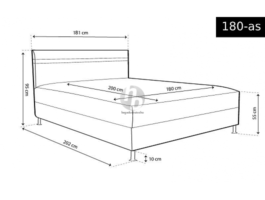 Modern franciaágyak - Hektor franciaágy 180cm