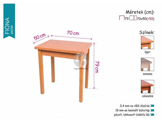 Étkezőasztalok - Fióna asztal