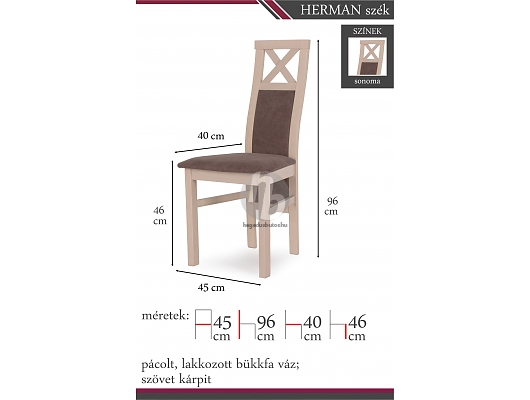 Étkezőszékek - Herman szék